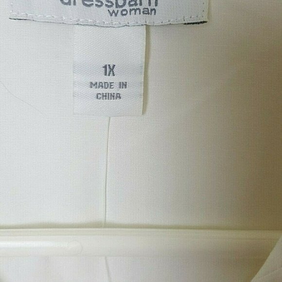 Vintage Dressbarn Women's White Blouse Pleated 1X - Picture 6 of 12